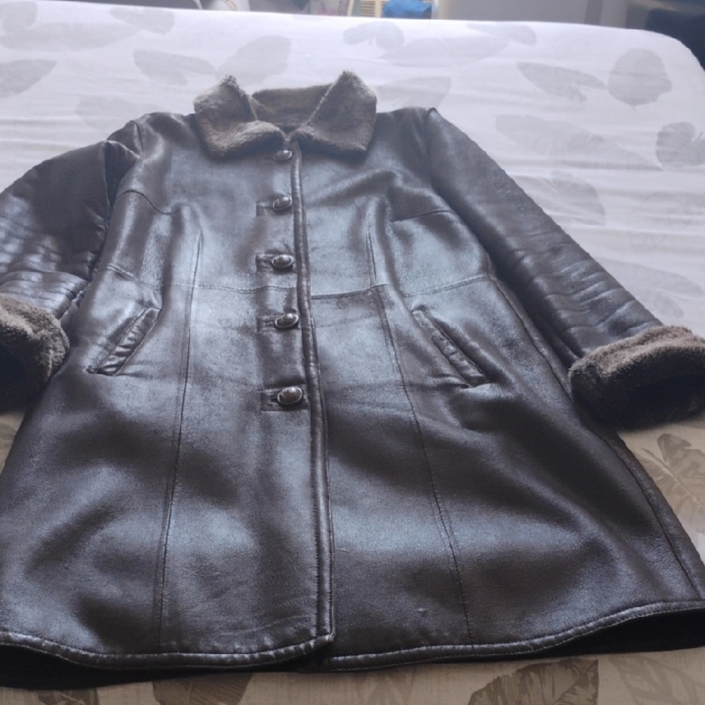 Daniel Leather Women's Brown Leather Coat